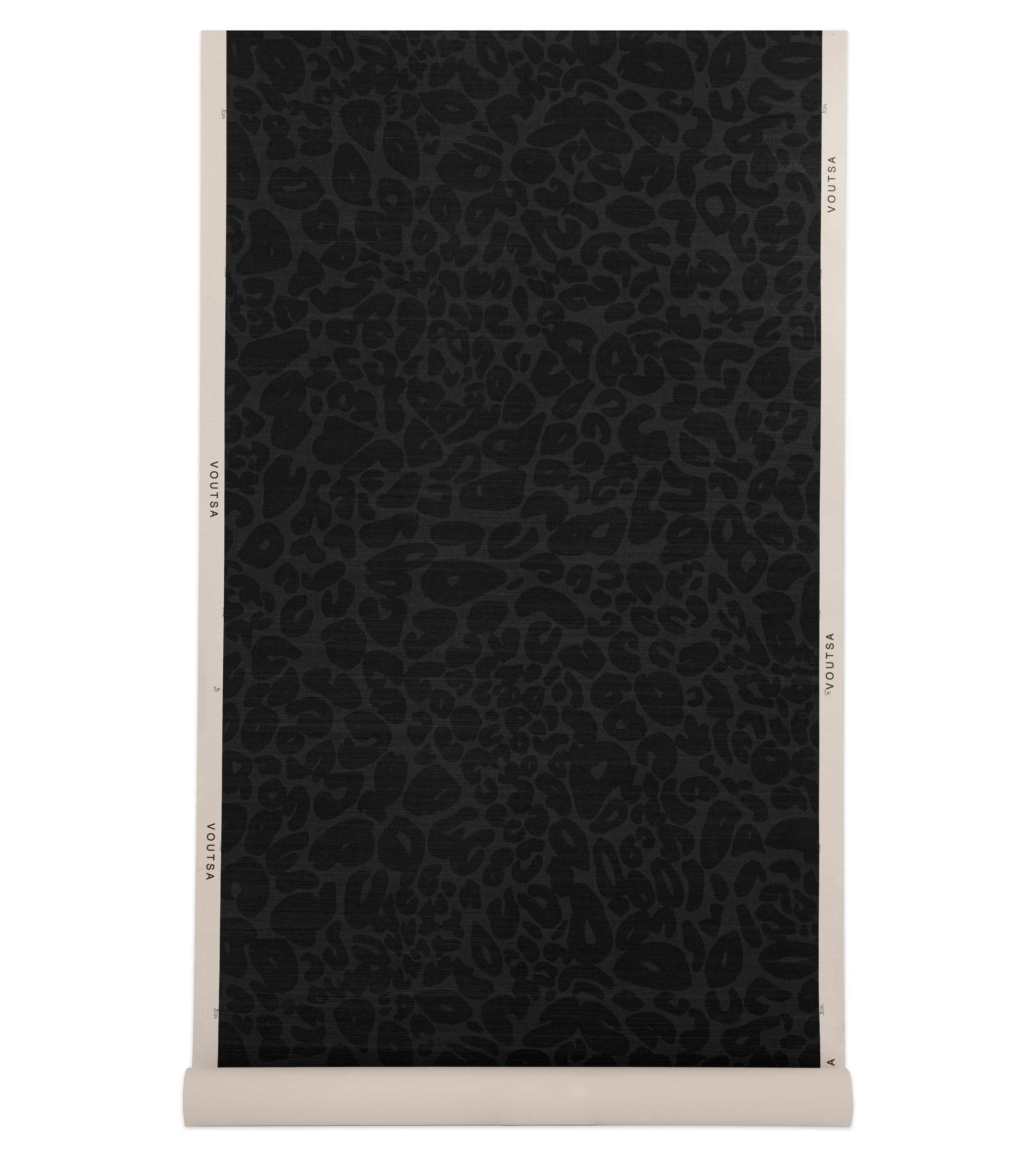Leopard Night Metallic Grasscloth Wallpaper