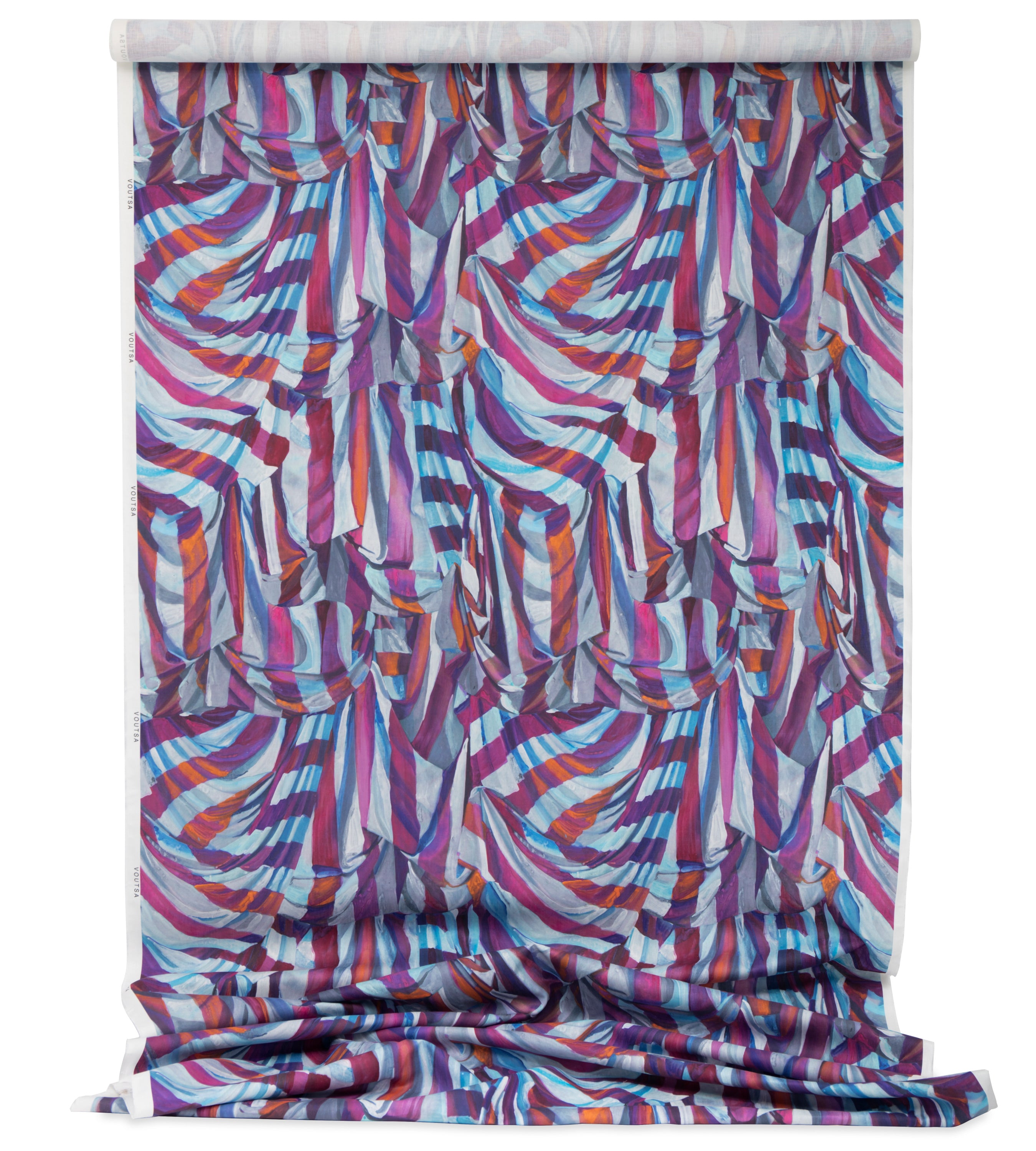 Judy Stripe Blue and Purple Linen