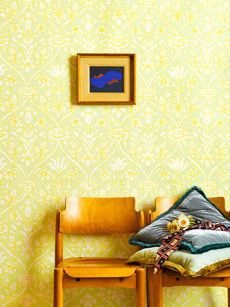 Everyday Blooms Khaki Wallpaper
